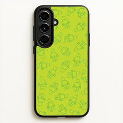 Bricks Figures Pattern Green  - Bricks Phone Case for Galaxy A56