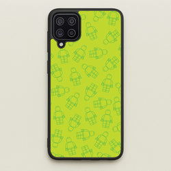 Bricks Figures Pattern Green  - Bricks Phone Case for Galaxy A12