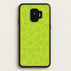 Bricks Figures Pattern Green  - Bricks Phone Case for Galaxy S9