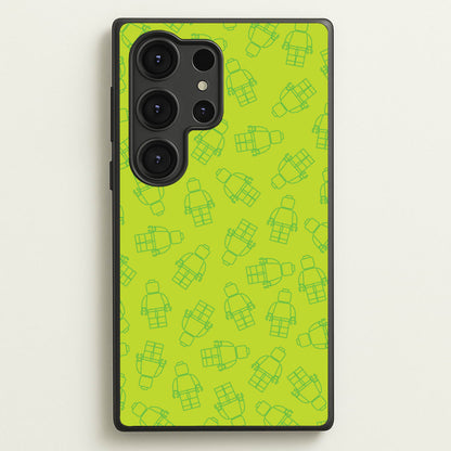 Bricks Figures Pattern Green  - Bricks Phone Case for Galaxy S25 Ultra
