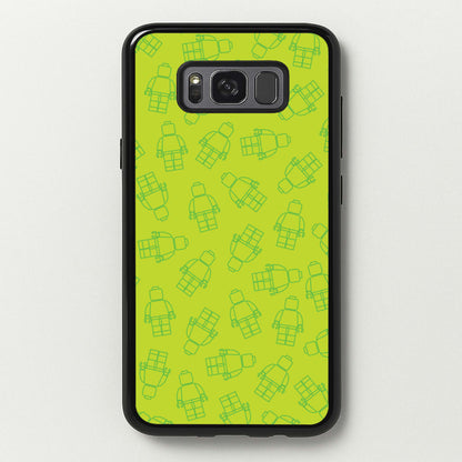 Bricks Figures Pattern Green  - Bricks Phone Case for Galaxy S8 Plus