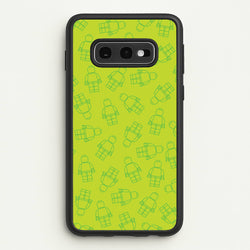 Bricks Figures Pattern Green  - Bricks Phone Case for Galaxy S10e