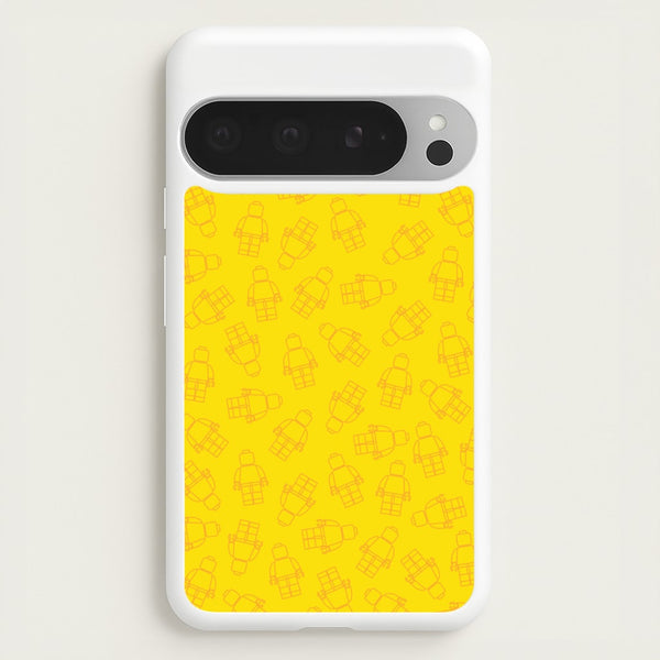 Bricks Figures Pattern Yellow  - Bricks Phone Case for Google Pixel 9 Pro XL