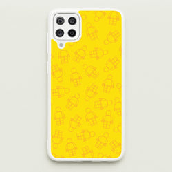Bricks Figures Pattern Yellow  - Bricks Phone Case for Galaxy A12