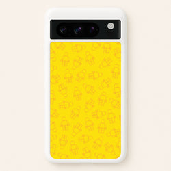 Bricks Figures Pattern Yellow  - Bricks Phone Case for Google Pixel 8 Pro