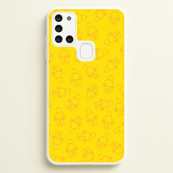 Bricks Figures Pattern Yellow  - Bricks Phone Case for Galaxy A21s