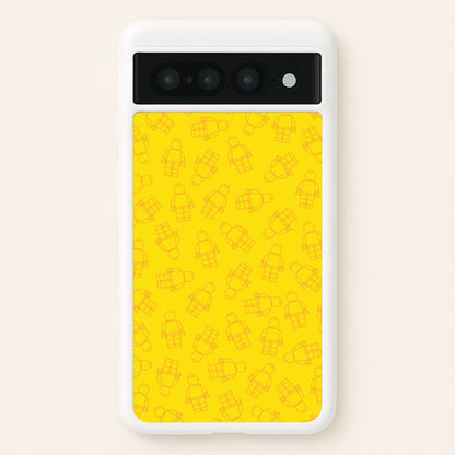Bricks Figures Pattern Yellow  - Bricks Phone Case for Google Pixel 7 Pro