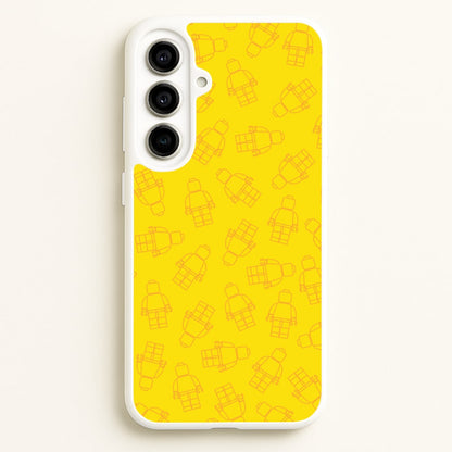 Bricks Figures Pattern Yellow  - Bricks Phone Case for Galaxy A56