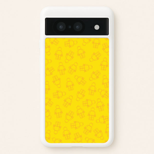 Bricks Figures Pattern Yellow  - Bricks Phone Case for Google Pixel 8