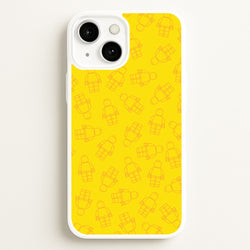 Bricks Figures Pattern Yellow  - Bricks Phone Case for iPhone 13 Mini