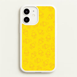 Bricks Figures Pattern Yellow  - Bricks Phone Case for iPhone 12 Mini