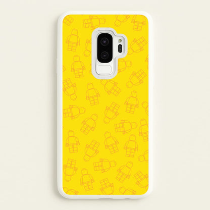 Bricks Figures Pattern Yellow  - Bricks Phone Case for Galaxy S9 Plus