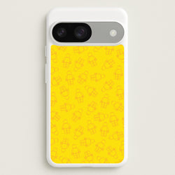 Bricks Figures Pattern Yellow  - Bricks Phone Case for Google Pixel 9 / 9 Pro