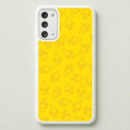 Bricks Figures Pattern Yellow  - Bricks Phone Case for Galaxy Note 20