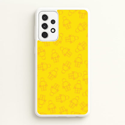 Bricks Figures Pattern Yellow  - Bricks Phone Case for Galaxy A52 / A52s