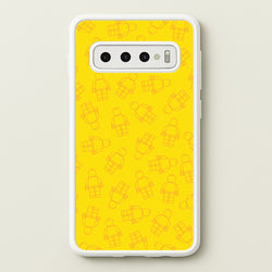 Bricks Figures Pattern Yellow  - Bricks Phone Case for Galaxy S10