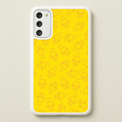 Bricks Figures Pattern Yellow  - Bricks Phone Case for Galaxy A41