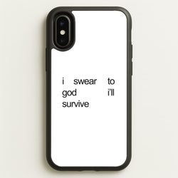 I Swear To God I'll Survive  - Lewis Capaldi Phone Case for iPhone X / XS