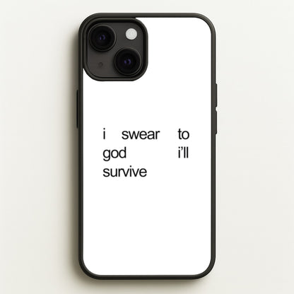 I Swear To God I'll Survive  - Lewis Capaldi Phone Case for iPhone 13 Mini
