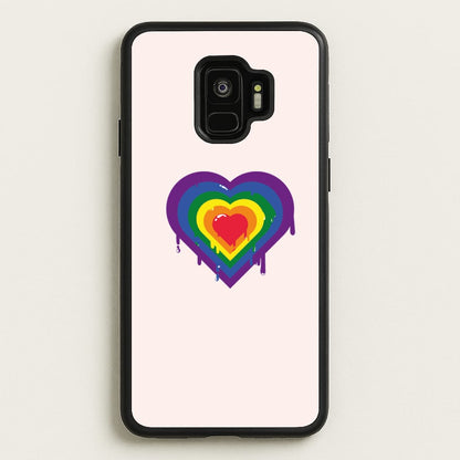 Dripped heart - Pride  - LGBT Phone Case for Galaxy S9