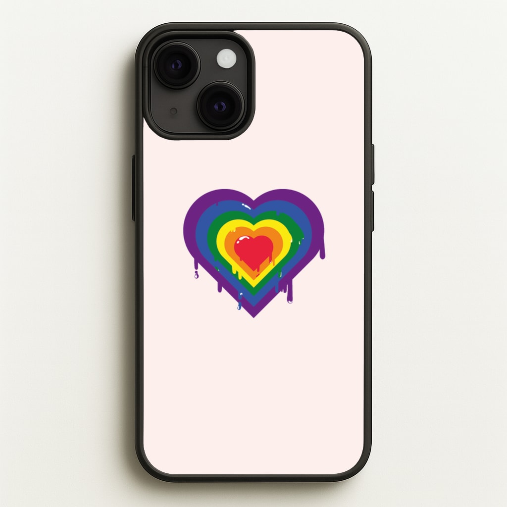 Dripped heart - Pride  - LGBT Phone Case for iPhone 13 Mini