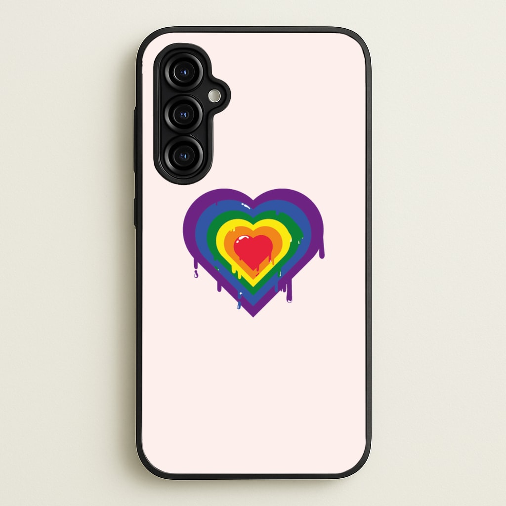 Dripped heart - Pride  - LGBT Phone Case for Galaxy A54