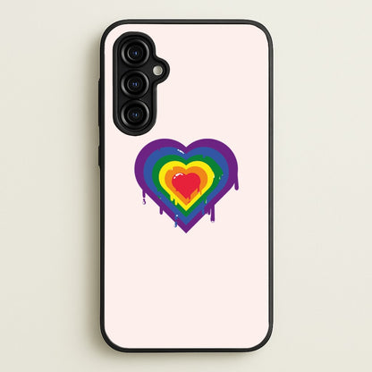 Dripped heart - Pride  - LGBT Phone Case for Galaxy A54