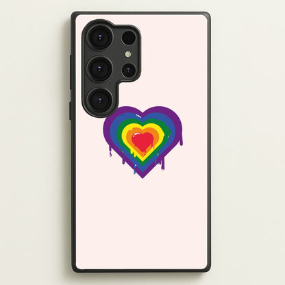 Dripped heart - Pride  - LGBT Phone Case for Galaxy S25 Ultra