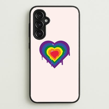 Dripped heart - Pride  - LGBT Phone Case for Galaxy A14