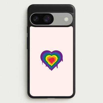 Dripped heart - Pride  - LGBT Phone Case for Google Pixel 9 / 9 Pro