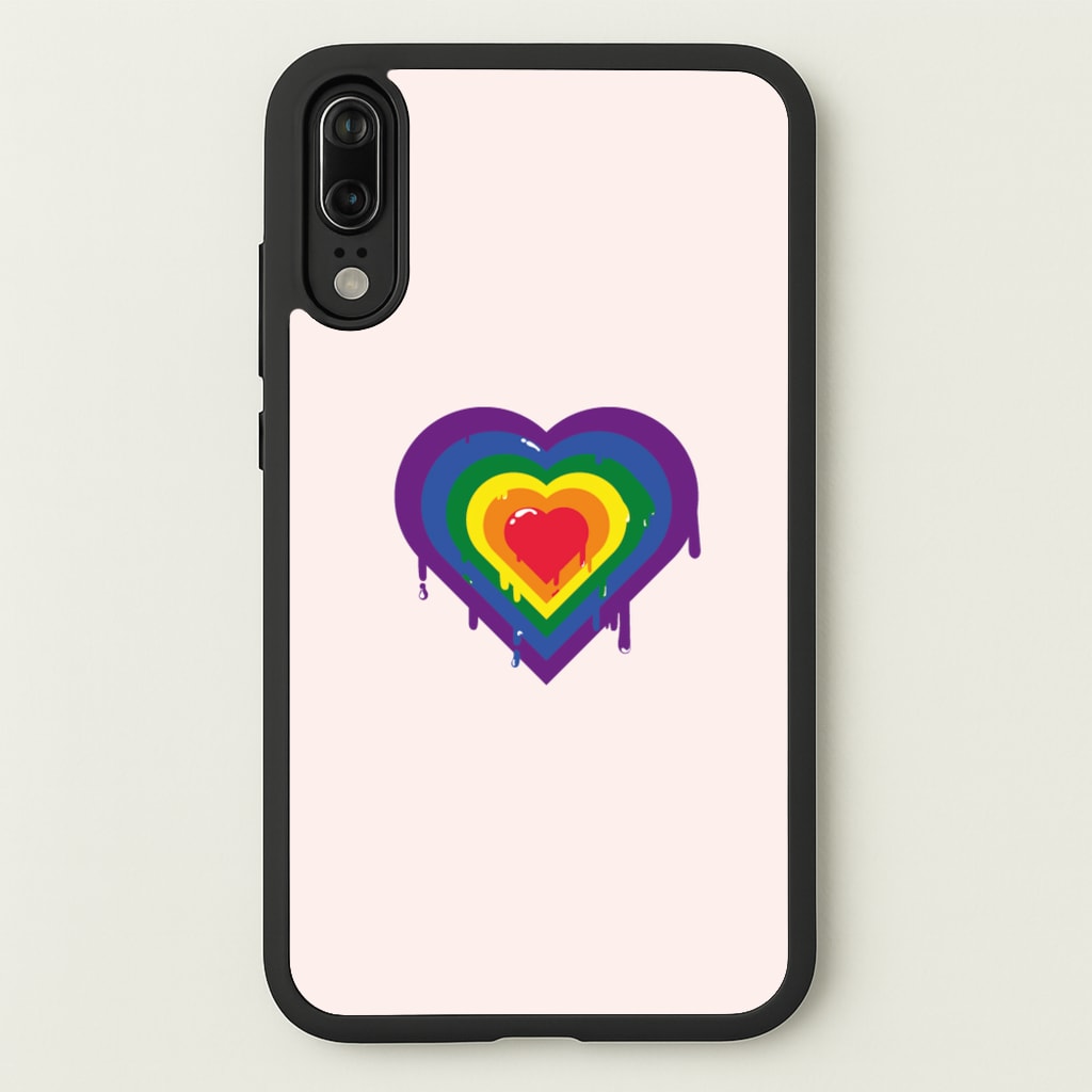 Dripped heart - Pride  - LGBT Phone Case for Huawei P20