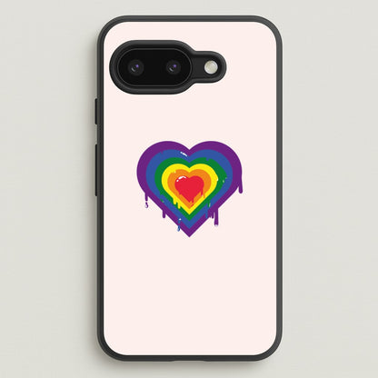 Dripped heart - Pride  - LGBT Phone Case for Google Pixel 9a
