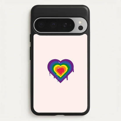 Dripped heart - Pride  - LGBT Phone Case for Google Pixel 9 Pro XL
