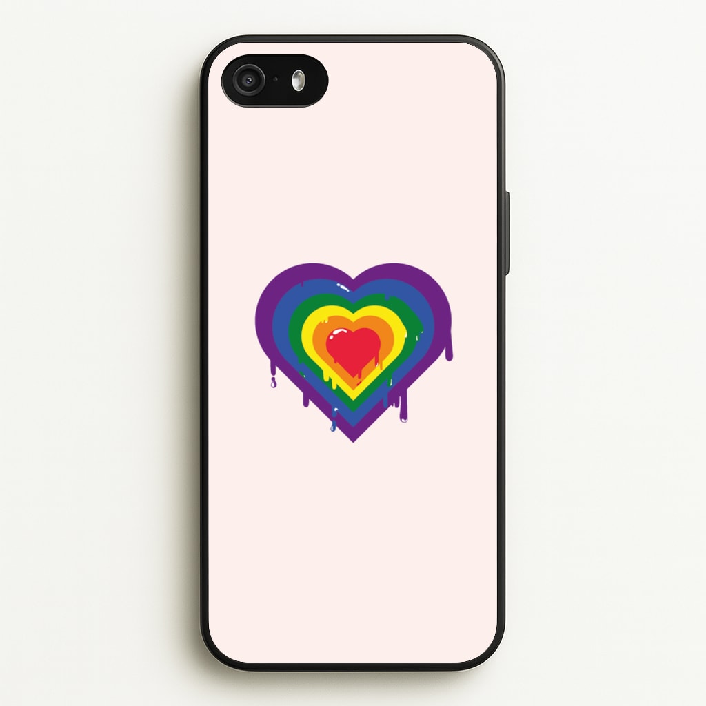 Dripped heart - Pride  - LGBT Phone Case for iPhone 5 / 5s / SE 2016