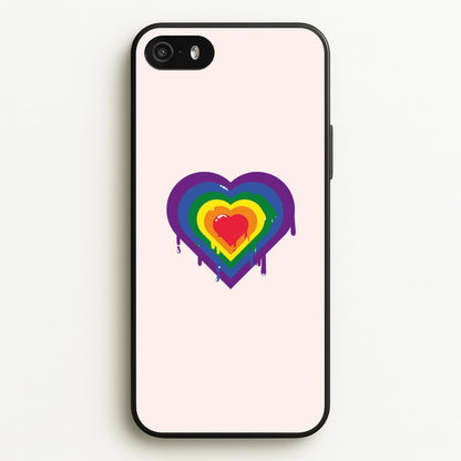 Dripped heart - Pride  - LGBT Phone Case for iPhone 5 / 5s / SE 2016