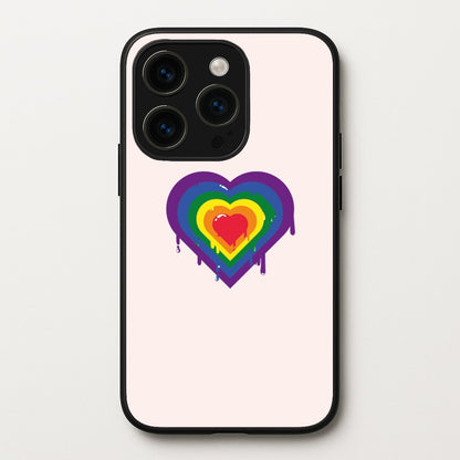 Dripped heart - Pride  - LGBT Phone Case for iPhone 14 Pro