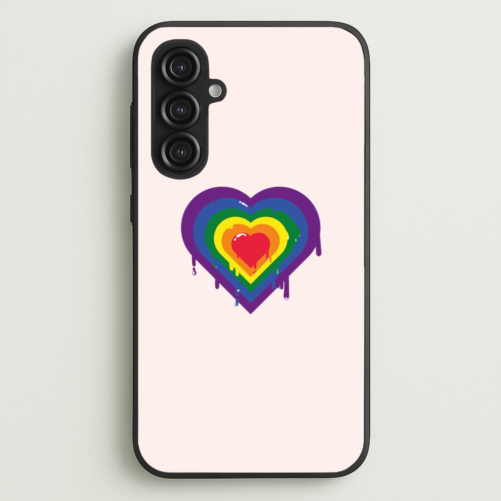 Dripped heart - Pride  - LGBT Phone Case for Galaxy S23FE