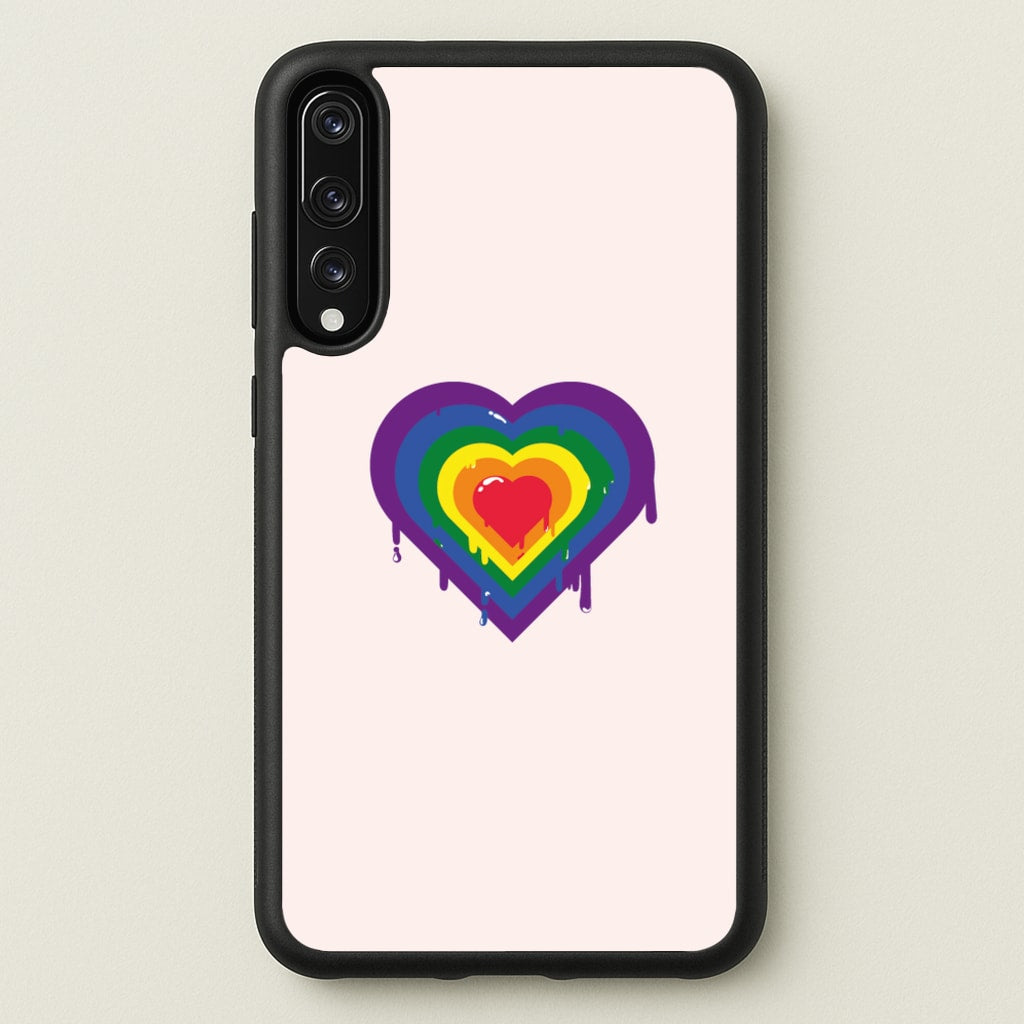 Dripped heart - Pride  - LGBT Phone Case for Huawei P20 Pro