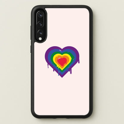 Dripped heart - Pride  - LGBT Phone Case for Huawei P20 Pro