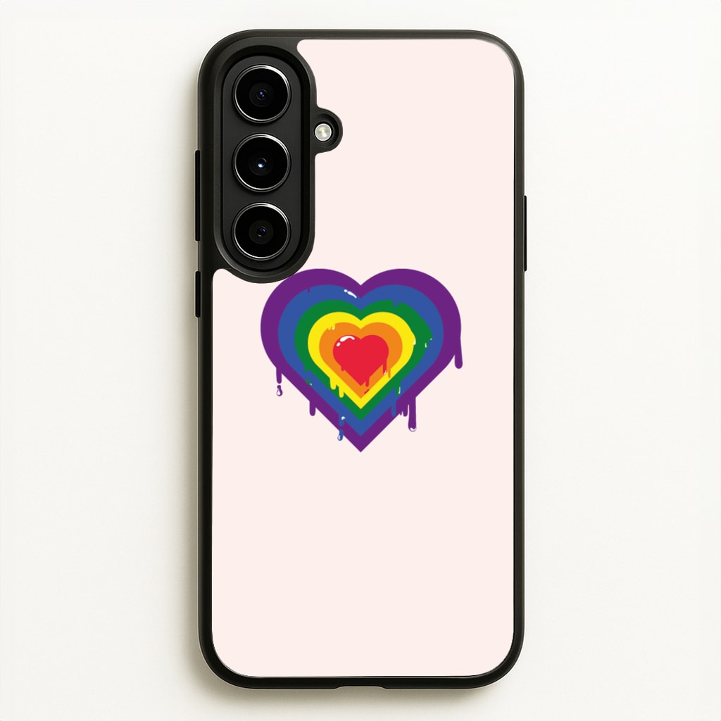 Dripped heart - Pride  - LGBT Phone Case for Galaxy A56