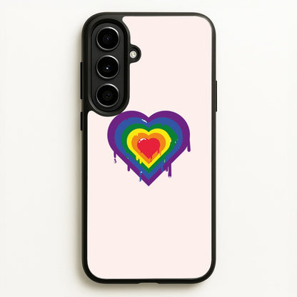 Dripped heart - Pride  - LGBT Phone Case for Galaxy A56