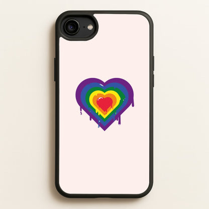 Dripped heart - Pride  - LGBT Phone Case for iPhone 6 / 7 / 8 / SE