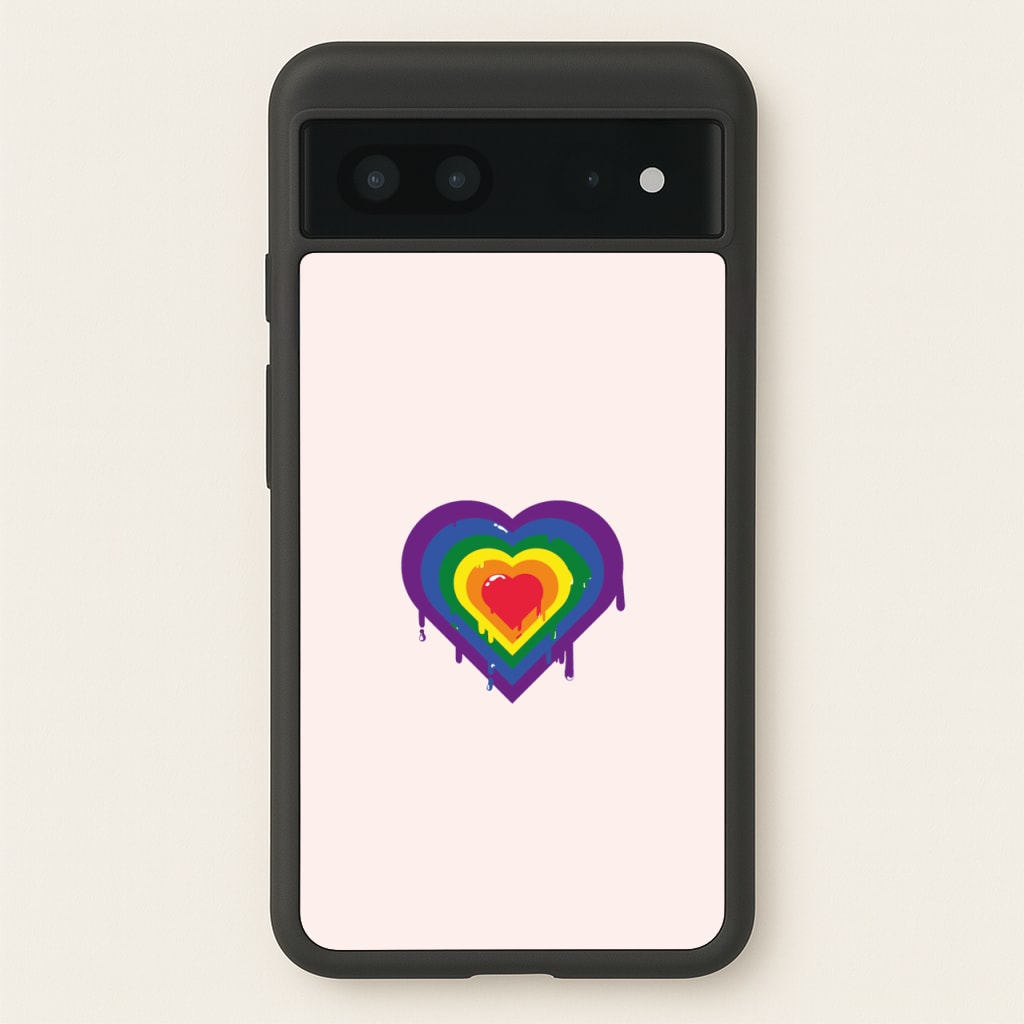 Dripped heart - Pride  - LGBT Phone Case for Google Pixel 7