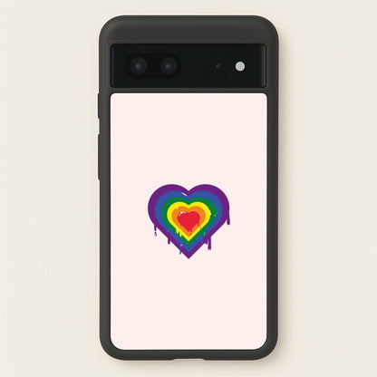 Dripped heart - Pride  - LGBT Phone Case for Google Pixel 7
