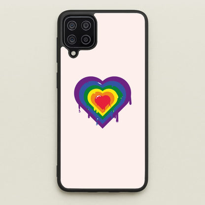 Dripped heart - Pride  - LGBT Phone Case for Galaxy A12