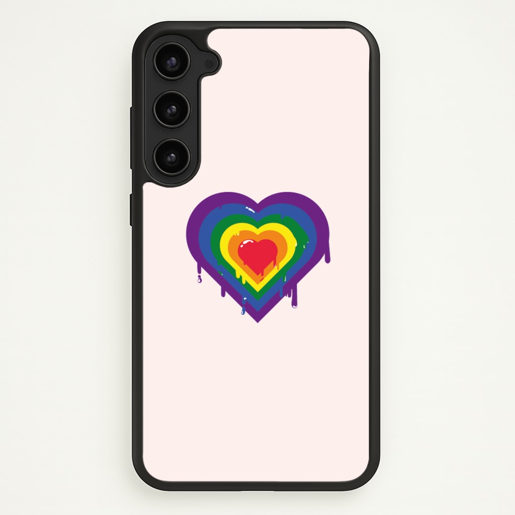 Dripped heart - Pride  - LGBT Phone Case for Galaxy S23