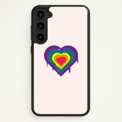Dripped heart - Pride  - LGBT Phone Case for Galaxy S23