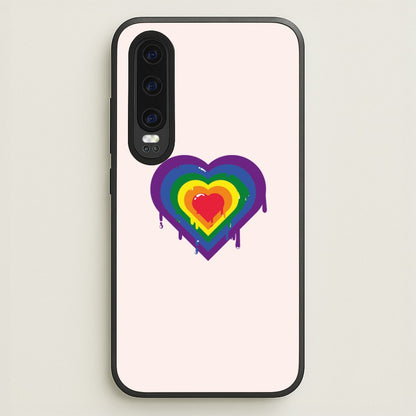 Dripped heart - Pride  - LGBT Phone Case for Huawei P30