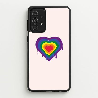 Dripped heart - Pride  - LGBT Phone Case for Galaxy A52 / A52s