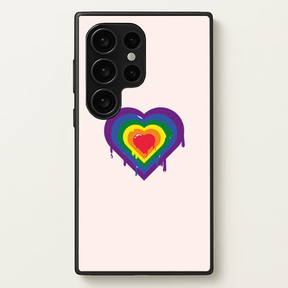 Dripped heart - Pride  - LGBT Phone Case for Galaxy S24 Ultra